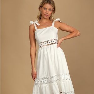 NWOT Cheery Days Swiss Dot Lulus Dress